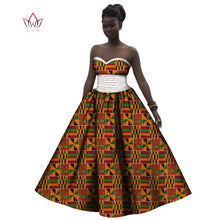 Load image into Gallery viewer, African Print Strapless Cotton Prom Dress - Various Colours Available in UK Sizes 8 - 22