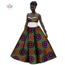 Load image into Gallery viewer, African Print Strapless Cotton Prom Dress - Various Colours Available in UK Sizes 8 - 22