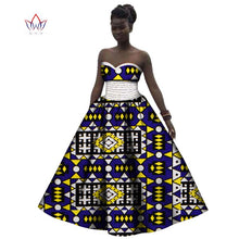 Load image into Gallery viewer, African Print Strapless Cotton Prom Dress - Various Colours Available in UK Sizes 8 - 22
