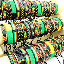 Load image into Gallery viewer, Mix and Match Rasta Colour Unisex Leather Bracelets - Several to Collect