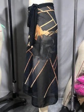 Load image into Gallery viewer, Two Piece Swimming Costume and Sarong Set - Gold and Black