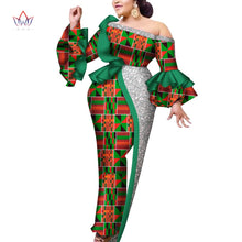 Load image into Gallery viewer, African Print Off-shoulder Evening Dress - Various Colours Available in UK Sizes 8 - 22
