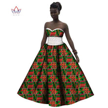 Load image into Gallery viewer, African Print Strapless Cotton Prom Dress - Various Colours Available in UK Sizes 8 - 22