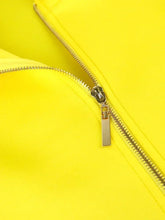 Load image into Gallery viewer, High Neck Mini Dress with Puff Sleeves - Available in Yellow, Pink or Purple in UK Sizes 10-24