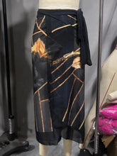 Load image into Gallery viewer, Two Piece Swimming Costume and Sarong Set - Orange Floral