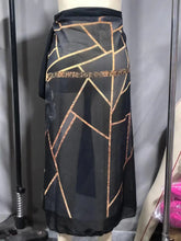 Load image into Gallery viewer, Two Piece Swimming Costume and Sarong Set - Gold and Black