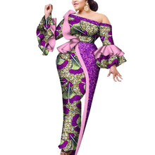 Load image into Gallery viewer, African Print Off-shoulder Evening Dress - Various Colours Available in UK Sizes 8 - 22