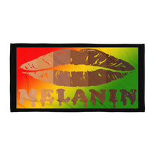 Load image into Gallery viewer, EXCLUSIVE - Melanin Lips Towel - Red, Gold and Green - Fast UK Delivery
