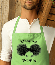 Load image into Gallery viewer, EXCLUSIVE Melanin Poppin - Cotton Apron - Various Colours Available - FAST UK DELIVERY