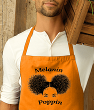 Load image into Gallery viewer, EXCLUSIVE Melanin Poppin - Cotton Apron - Various Colours Available - FAST UK DELIVERY
