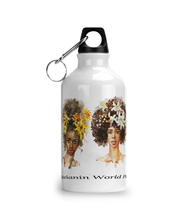 Load image into Gallery viewer, EXCLUSIVE - Four African Flower Girls Aluminium Water Bottle - FAST UK DELIVERY
