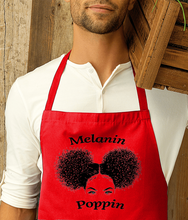 Load image into Gallery viewer, EXCLUSIVE Melanin Poppin - Cotton Apron - Various Colours Available - FAST UK DELIVERY