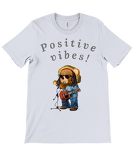 Load image into Gallery viewer, Adult's Unisex Positive Vibes Rasta Bear Cotton T-Shirt - Various Colours Available - FAST UK DELIVERY