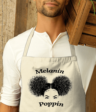 Load image into Gallery viewer, EXCLUSIVE Melanin Poppin - Cotton Apron - Various Colours Available - FAST UK DELIVERY