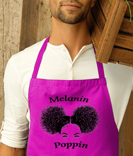Load image into Gallery viewer, EXCLUSIVE Melanin Poppin - Cotton Apron - Various Colours Available - FAST UK DELIVERY