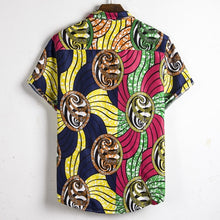 Load image into Gallery viewer, Men&#39;s Short Sleeve Dashiki Print Shirt - Design A
