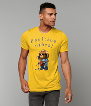 Load image into Gallery viewer, Adult's Unisex Positive Vibes Rasta Bear Cotton T-Shirt - Various Colours Available - FAST UK DELIVERY