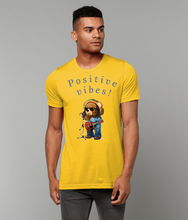 Load image into Gallery viewer, Adult's Unisex Positive Vibes Rasta Bear Cotton T-Shirt - Various Colours Available - FAST UK DELIVERY