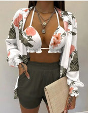 Load image into Gallery viewer, Women's 3 Piece Shorts and Bikini Top - Beach Set - Various Colours Available