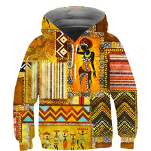 Load image into Gallery viewer, Kids African Print Hoodie - Design A - For Ages 3 - 14
