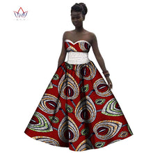 Load image into Gallery viewer, African Print Strapless Cotton Prom Dress - Various Colours Available in UK Sizes 8 - 22