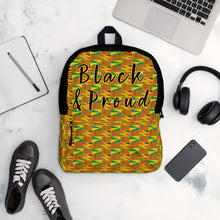 Load image into Gallery viewer, EXCLUSIVE Dashiki Print Black and Proud Backpack