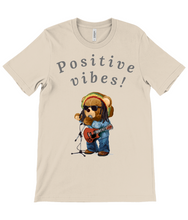 Load image into Gallery viewer, Adult's Unisex Positive Vibes Rasta Bear Cotton T-Shirt - Various Colours Available - FAST UK DELIVERY
