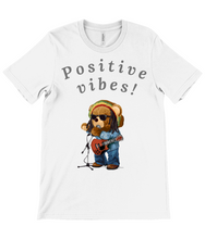 Load image into Gallery viewer, Adult's Unisex Positive Vibes Rasta Bear Cotton T-Shirt - Various Colours Available - FAST UK DELIVERY