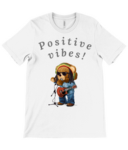 Load image into Gallery viewer, Adult&#39;s Unisex Positive Vibes Rasta Bear Cotton T-Shirt - Various Colours Available - FAST UK DELIVERY
