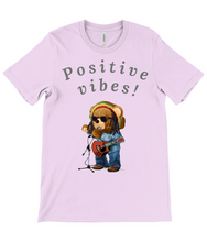 Load image into Gallery viewer, Adult's Unisex Positive Vibes Rasta Bear Cotton T-Shirt - Various Colours Available - FAST UK DELIVERY
