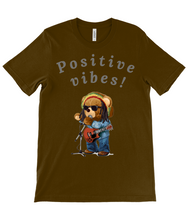 Load image into Gallery viewer, Adult's Unisex Positive Vibes Rasta Bear Cotton T-Shirt - Various Colours Available - FAST UK DELIVERY