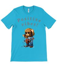 Load image into Gallery viewer, Adult's Unisex Positive Vibes Rasta Bear Cotton T-Shirt - Various Colours Available - FAST UK DELIVERY