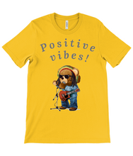 Load image into Gallery viewer, Adult's Unisex Positive Vibes Rasta Bear Cotton T-Shirt - Various Colours Available - FAST UK DELIVERY