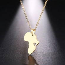 Load image into Gallery viewer, Heart of Africa Pendant Necklace - Available in 3 Colours from melaninworldplus.com