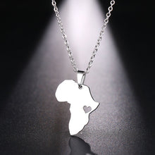 Load image into Gallery viewer, Heart of Africa Pendant Necklace - Available in 3 Colours from melaninworldplus.com