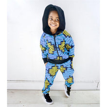 Load image into Gallery viewer, Childs African Print Trousers and Hoodie Set from melaninworldplus.com
