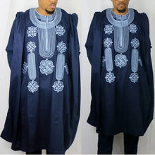 Load image into Gallery viewer, Men&#39;s Agbada - Available in White, Blue or Navy Blue

