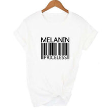 Load image into Gallery viewer, Melanin Priceless Barcode T-Shirt - Available in Various Colours from melaninworldplus.com
