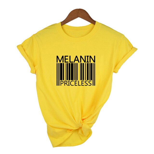 Melanin Priceless Barcode T-Shirt - Available in Various Colours from melaninworldplus.com