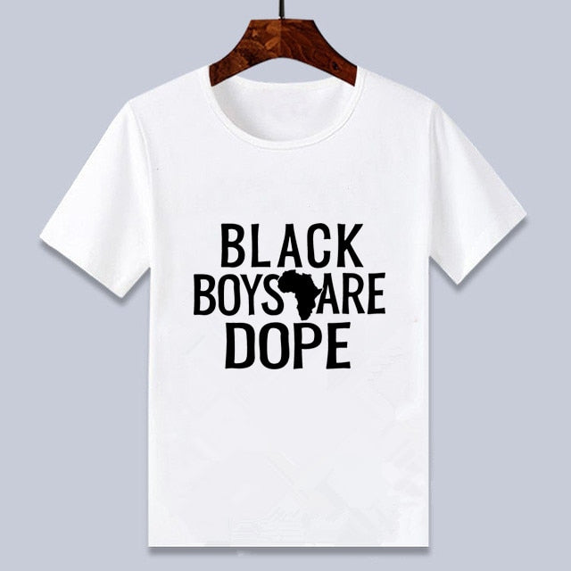 Young Black Boy T-shirt - Black Boys Are Dope Design B