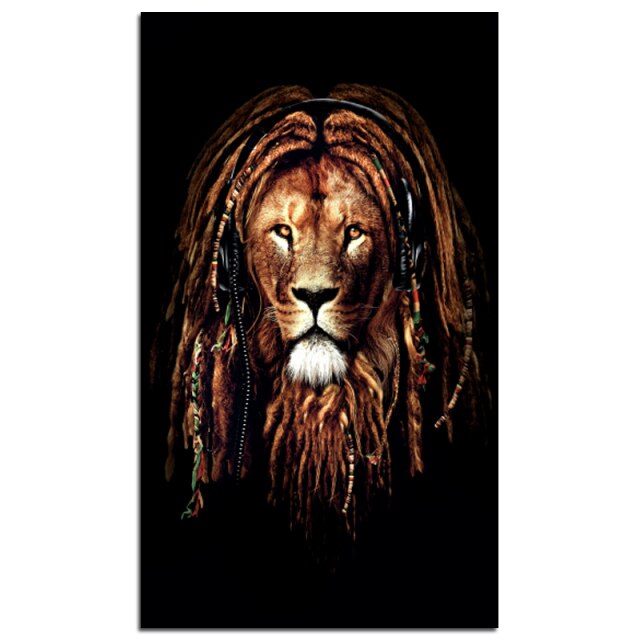 Rasta Lion Canvas Print