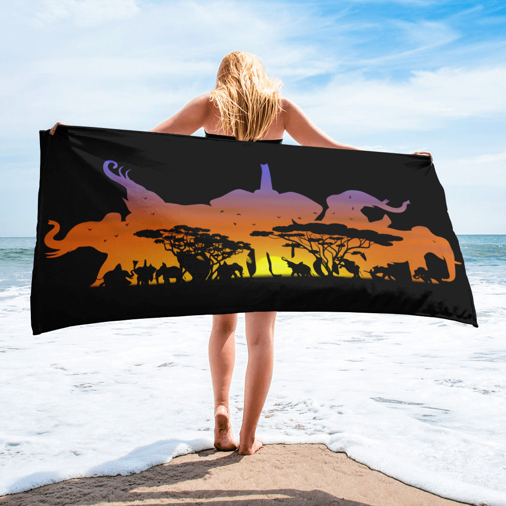 EXCLUSIVE African Elephants Towel - FAST UK DELIVERY