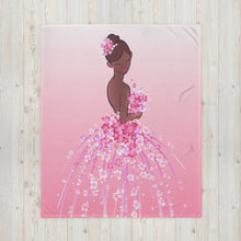 Load image into Gallery viewer, EXCLUSIVE - Pink Nubian Flower Girl Throw Blanket - FAST UK DELIVERY