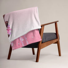 Load image into Gallery viewer, EXCLUSIVE - Pink Nubian Flower Girl Throw Blanket - FAST UK DELIVERY
