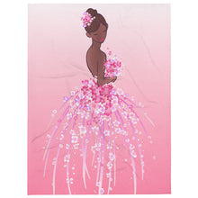 Load image into Gallery viewer, EXCLUSIVE - Pink Nubian Flower Girl Throw Blanket - FAST UK DELIVERY