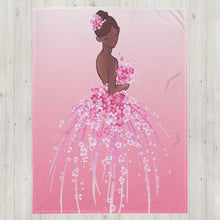Load image into Gallery viewer, EXCLUSIVE - Pink Nubian Flower Girl Throw Blanket - FAST UK DELIVERY
