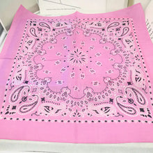 Load image into Gallery viewer, 100% Cotton Bandana - In Dark Pink and Green
