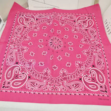 Load image into Gallery viewer, 100% Cotton Bandana - In Black and Pink
