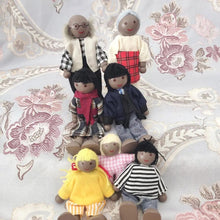 Load image into Gallery viewer, The Black Family Wooden Doll Set
