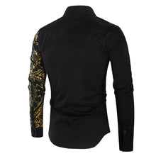 Load image into Gallery viewer, Men&#39;s Shirt with Gold Print Detail - Available in 3 Colours
